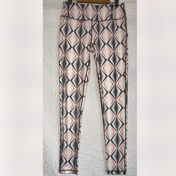 SWEATY Betty Leggings Womens Red Geometric Print Power 7/8 Yoga Size Small - Picture 3 of 7